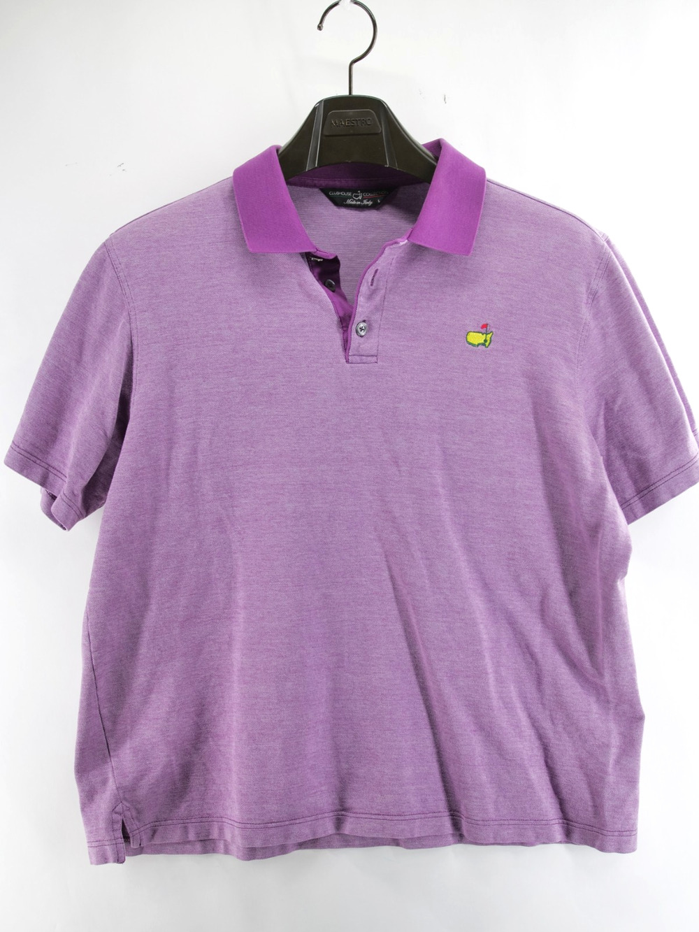 Clubhouse Collection Mens Large Polo Masters Embroidered Golf Polo Made in Italy